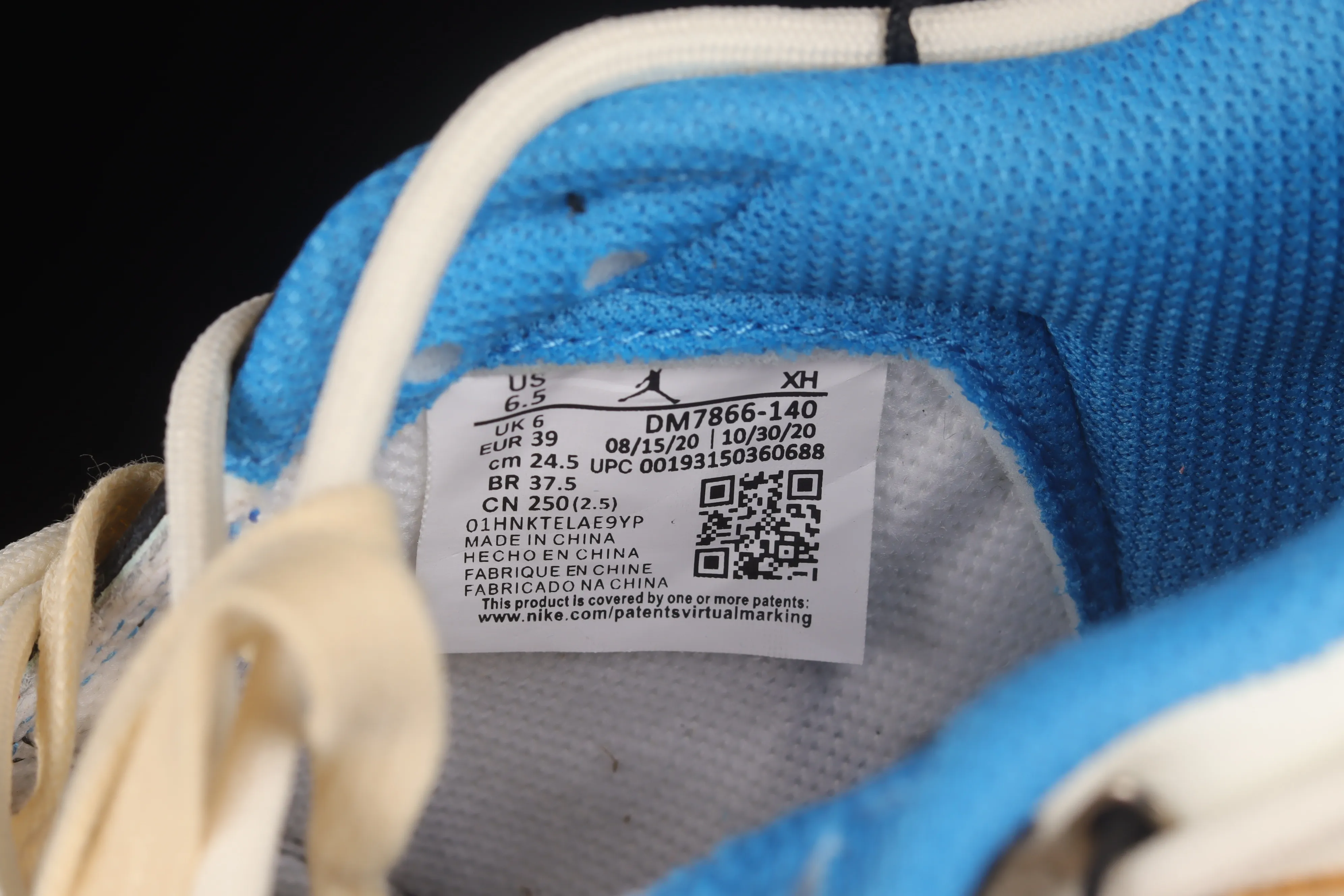 All categories Air Jordan Jordan series basketball shoes Air Jordan 1 Low Air Jordan 1 Low AJ1 Joe 1 customized version Vibe flavor deconstruction Sports culture basketball shoes DM7866-140